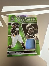 2021 Spectra Game Day Spectacle Jerseys Neon Green Prizm /25 Manny Machado Relic