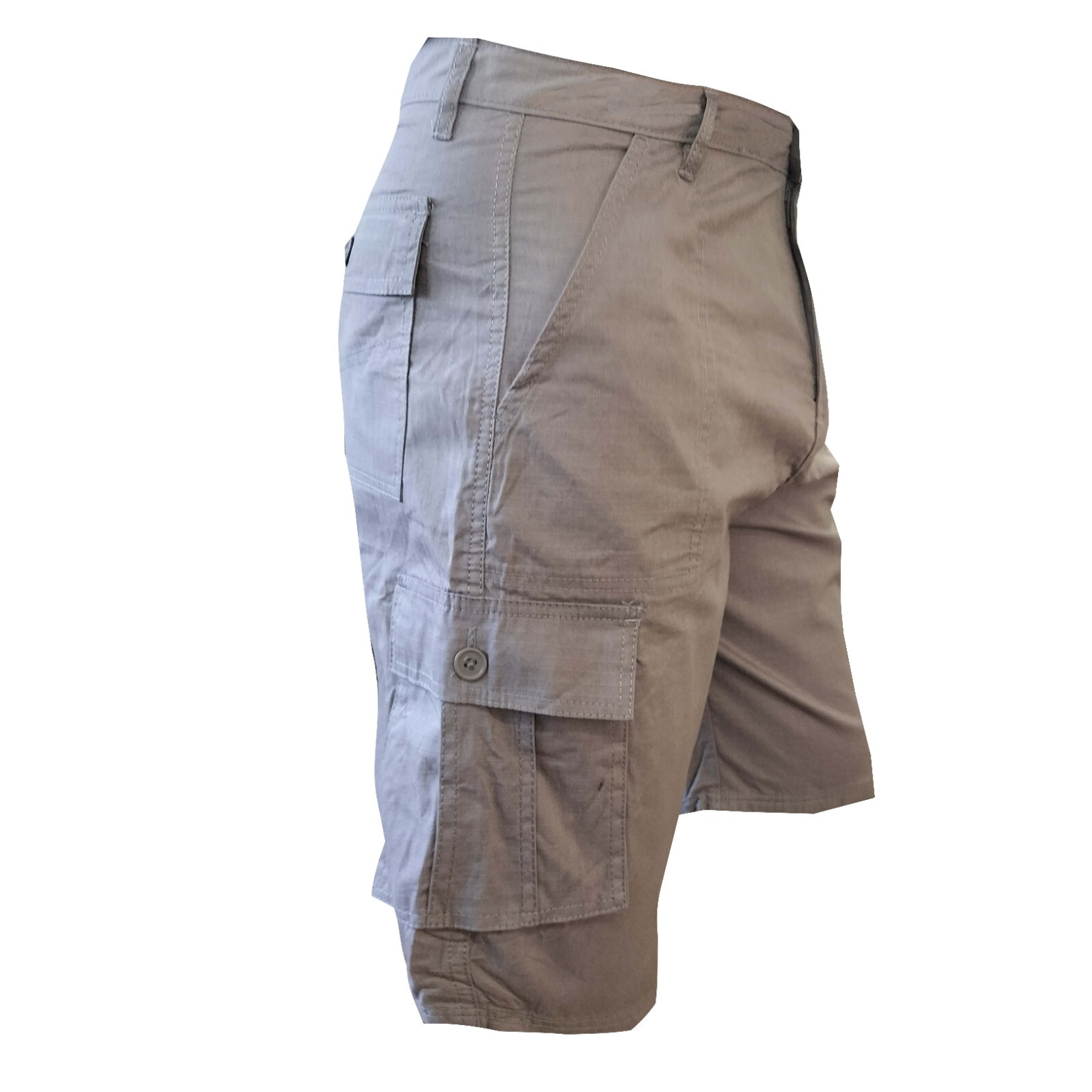 Mens Cotton Cargo Shorts 6 Pockets Casual Summer Half Pants Knee Length