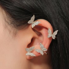 Butterfly Ear Cuff Clip for Women Non Pierced Elegant Style Fairy Jewelry