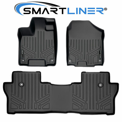 SMARTLINER Custom Fit Floor Mats 2 Row Liner Set OEM 2019-2025 Honda Passport