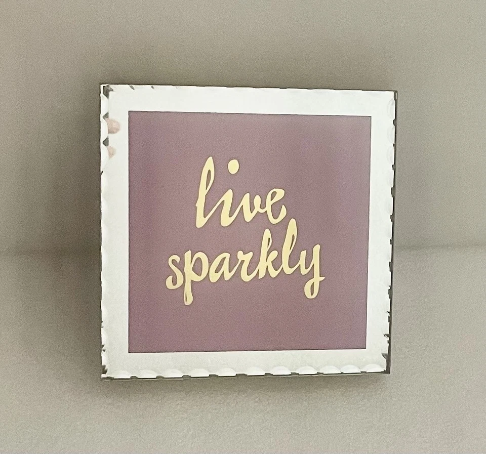 Live Sparkly Inspirational Pink Wall Plaque Oh My Chic Studio By Demdaco 2014 - Image 2 of 4