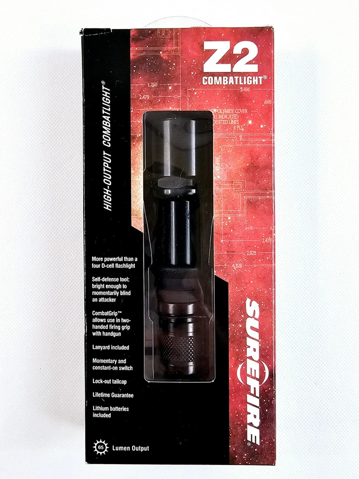 Surefire Z2-BK Combatlight Flashlight 65 Lumen Tatical Equipment New Sealed NOS  - Image 2 of 4