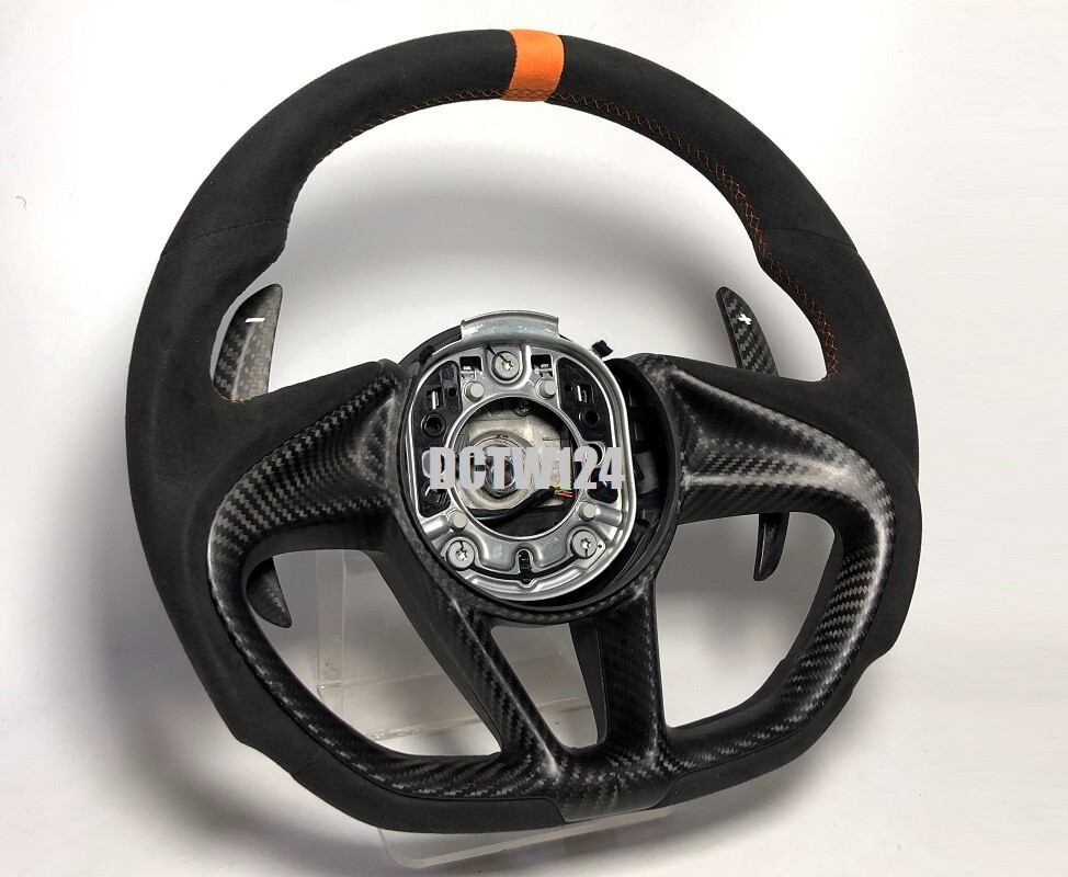 Sportive thick alcantara McLaren 720S steering wheel color ring MP4 650S 570S