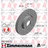 2X Zimmermann Sport Z Bremsscheibe 250.1365.52