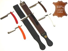 7PCS MENS CLASSIC SHAVING RAZORS LEATHER SHAPING STROP KIT