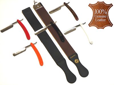 7PCS MENS CLASSIC SHAVING RAZORS LEATHER SHAPING STROP KIT