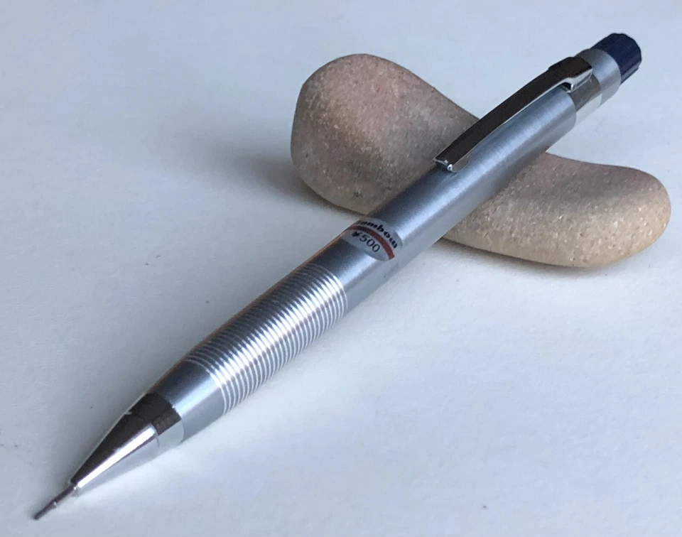 复古 TOMBOW 500 机械铅笔 0.5 毫米铅贴纸 NOS 精密金属日本 — 第 2/4 张图片