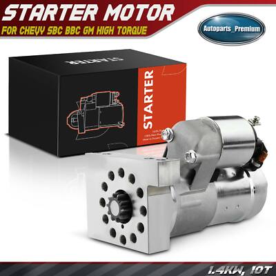 Starter Motor for Chevy SBC BBC GM Super Mini High Torque 1.4KW CW 12V 10 Teeth