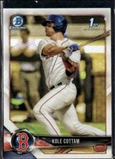 2018 Bowman Draft #BDC-69 Kole Cottam Chrome Refractors