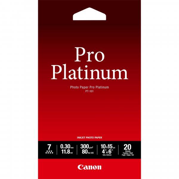 Canon PT-101 - Pro Platinum Photo 10x15cm, 20 sheets carta fotografica