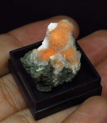 Hairy Mesolite on heulandite (non precious natural stone) # 3567