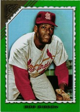 2022 Topps Gallery BOB GIBSON #82 Green St. Louis Cardinals HOF #'d 114/125