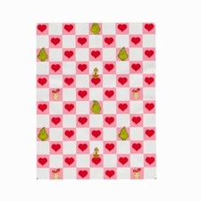 The Grinch Checkered Holiday Christmas Bedding Super Soft Silk Touch Throw,