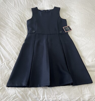 Chaps | Girls SZ 8/10 | Blue Approved Schoolwear Uniform Jumper Dress Navy NWT
