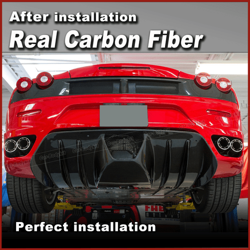 Carbon Heck Stoßstangen Diffusor Heckdiffusor Spoiler Für Ferrari F430 2005-2009 - Bild 2 von 6