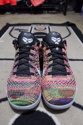 DS Nike iD Kobe 9 Elite Flyknit Mamba Moment SZ 8 Multicolor Grey - Picture 3 of 8