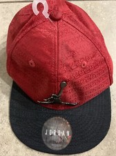 Jumpman Air Jordan Designer Hat 4/7 3D Logo Youth Red  Black Snapback