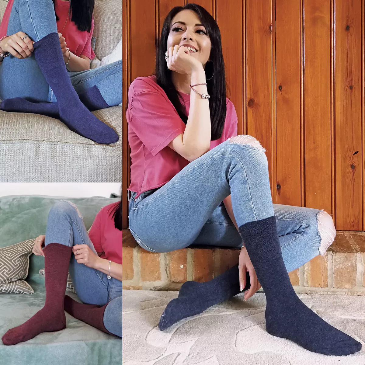 3 Paires Femme Mince Chaudes Thermiques Diabetiques Chaussettes