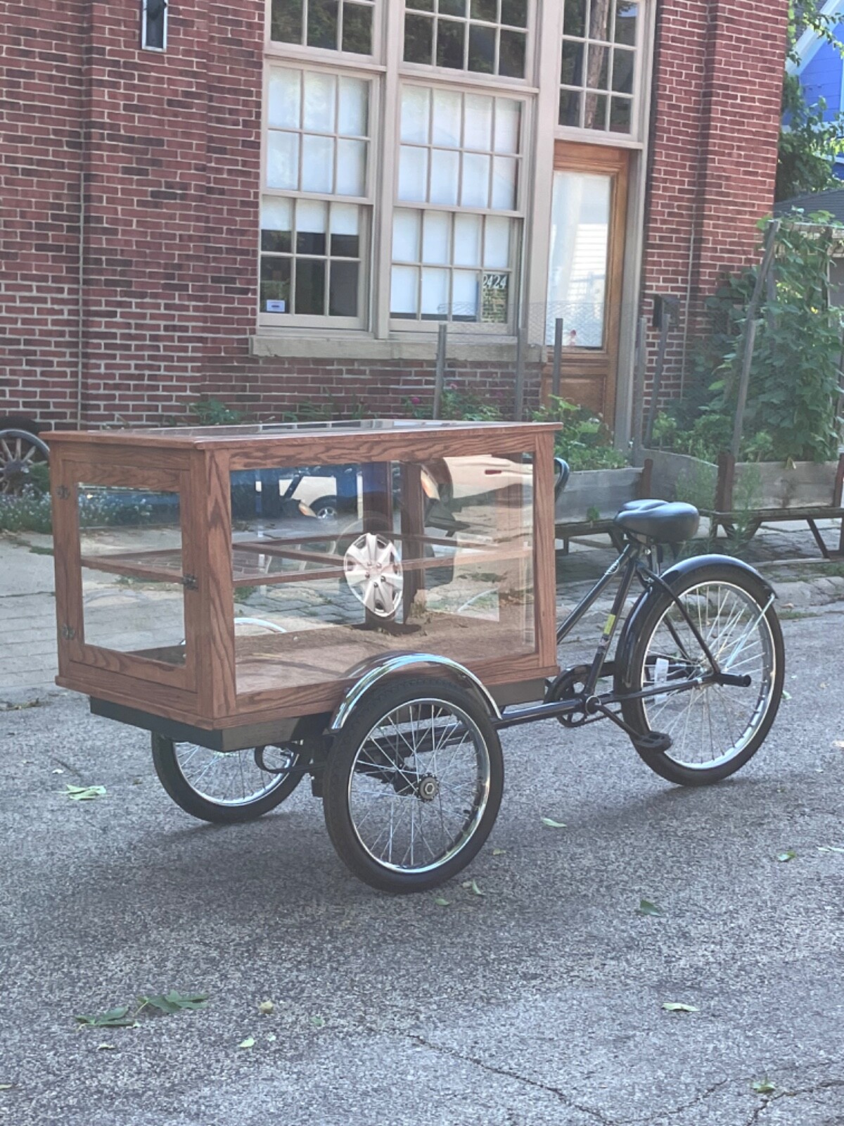 Worksman Cycles Cargo Trike With Antiquelook Oak Vending Box eBay
