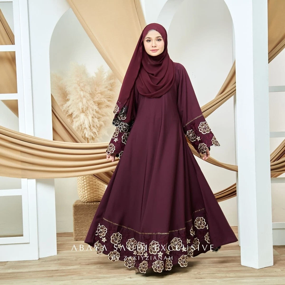 Dress muslimah top princess cut