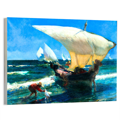 1898 En la costa de Valencia Joaqun Movie Poster or Canvas Art Print