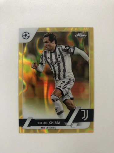 2022-23 Topps Chrome UCC Federico Chiesa Gold Lava Refractor SP ≈/50 #83 KT01