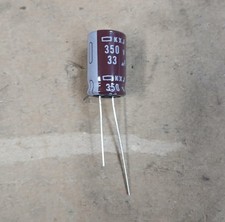 Nippon Kxj Radial Aluminum Electrolytic Capacitor 105c 350v 33f 15 Pcs