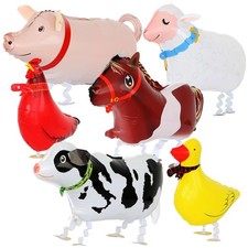Walking Farm Animals Balloons Walking Animals Balloons For Kids Birthday Part...
