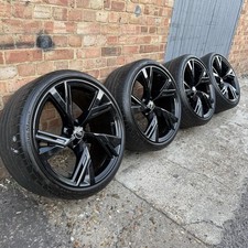 AUDI RS6 RS7 22" INCH BLACK GLOSS ALLOY WHEELS 4K0601025T GENUINE 