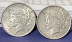 1922 Peace Dollar $1 Silver Coins-Lot of 2 .900. Over 1oz Silver, Glowing Ladies