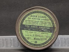 1939 Vintage Metal film storage for mini camera canisters EMPTY