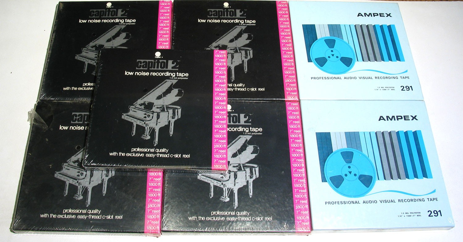 Capitol 2 (5) Ampex 291 (2) Reel-to-Reel Tape - New Sealed