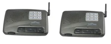 2 Station 10 Channel Home Office Wireless FM Voice Intercom System CharcoalBlack
