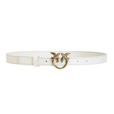 Mode Gürtel PINKO LOVE BERRY Damen Leder L Weiß - 100143-A0F1-Z14Q-L