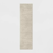 2'x7' Runner Solid Eyelash Woven Shag Rug Tan - Threshold: High Pile,