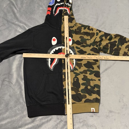 Sweat à capuche femme BAPE A singe de bain requin camouflage moyen fermeture éclair complète streetwear créateur - Photo 4/10