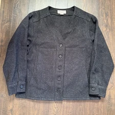 FILSON Women’s XL Mackinaw Cardigan Jacket 100% Wool V-Neck Collarless
