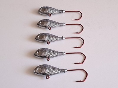 5 Stk. Ultra Minnow - Jig 100 Gramm VMC 5150  8/0  Jig Pilker Blei