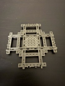 LEGO 4519 Rail Crossing Track 32087c01 76049 For 9V Train 4558 4551 Dark Gray