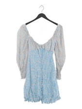 RIXO A-Line Midi Dress XS in Blue