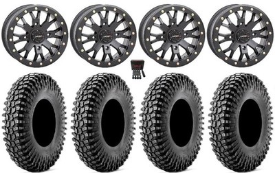 System 3 SB-4 15'' Wheels Bk (6+1) 35'' Cliffhanger Tires Textron Wildcat XX