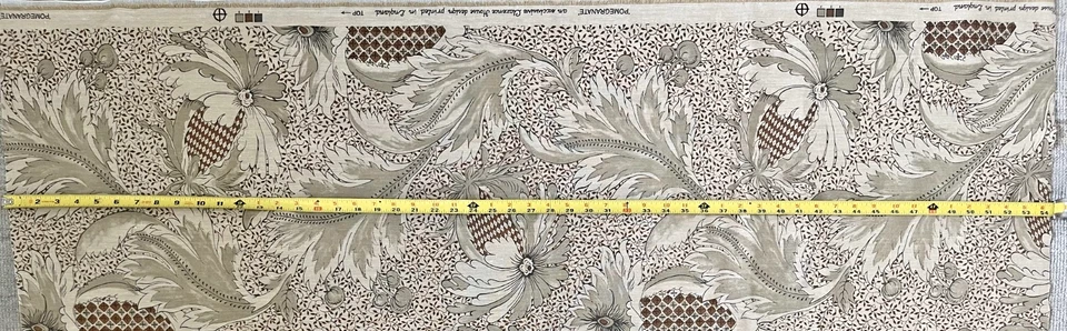 Clarence House "Pomegranate" fabric remnant (1+ yard, 54" L x 62.5" W) in Cocoa - Image 3 of 4