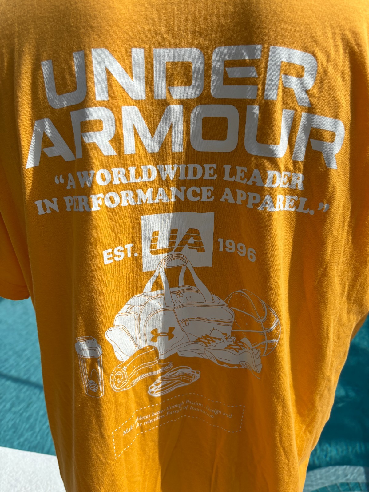 Under Armour Yellow Loose short sleeve T Shirt Mens XXL NEW thumbnail 2