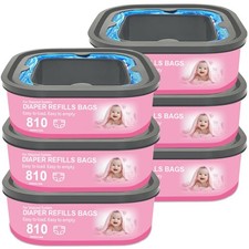 Jumbo Square Refills Disposal Bags Refill with Genie Diaper Compact, Select P...