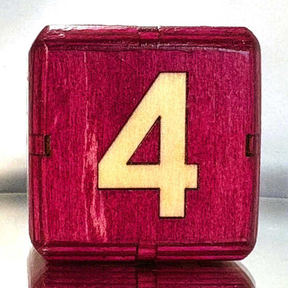 Rose Radiance - Pearl Inlay Elegance - Backgammon Doubling Cube 36mm - Image 3 of 4