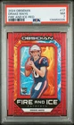 2024 PANINI OBSIDIAN FIRE & ICE RED #17 DRAKE MAYE ROOKIE RC 22/75 PSA 7