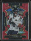 2025 Panini Select CALEB WILLIAMS #73 Concourse Red Disco Prizm /49 Bears JA600