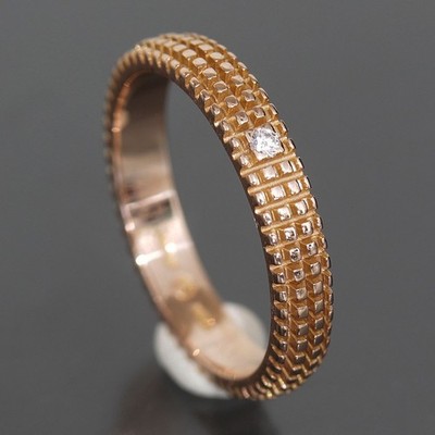 Damiani Metropolitan Dream 1 Stein Diamant Ring Größe US4,75 18K Gelbgold 6586A