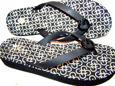 NEW Guess ZOYA flip flop sandals, Black, Rubber G center women's size 10M