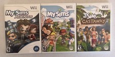 Lot 3 MySims Agents Nintendo Wii  2009 My Sims Sims 2 Castaway Complete Tested